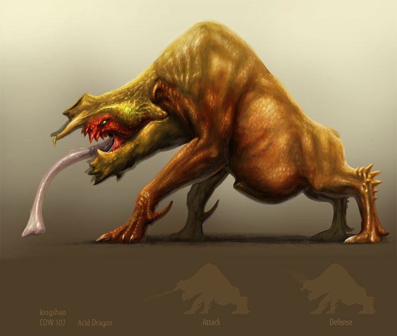 Acid dragon - a monsterous creature
